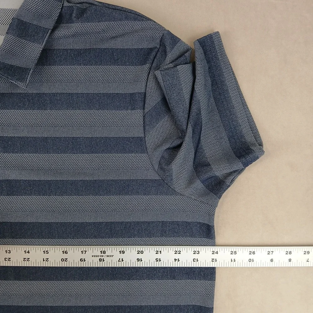 Adidas XL Mens Polo Shirt Golf Knit Stripes‎ 24x29